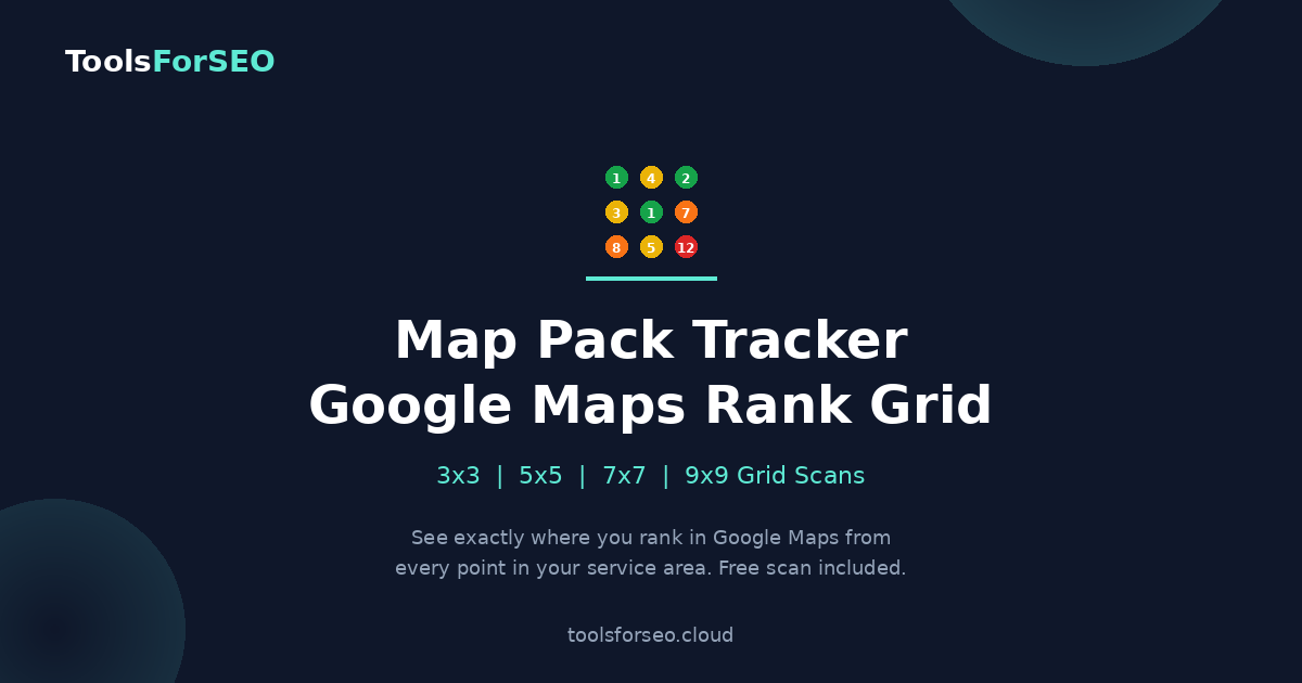 Map Pack Tracker — Google Maps Rank Grid | ToolsForSEO